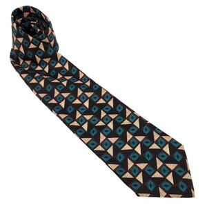 Vintage Ketch Tie Men's Geometric Tie Necktie Skinny‎ 100% Polyester EUC
